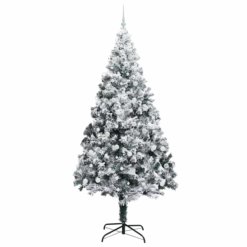 Mű karácsonyfa 300 LED-del Fehér 240 cm PVC és Acél és Műanyag