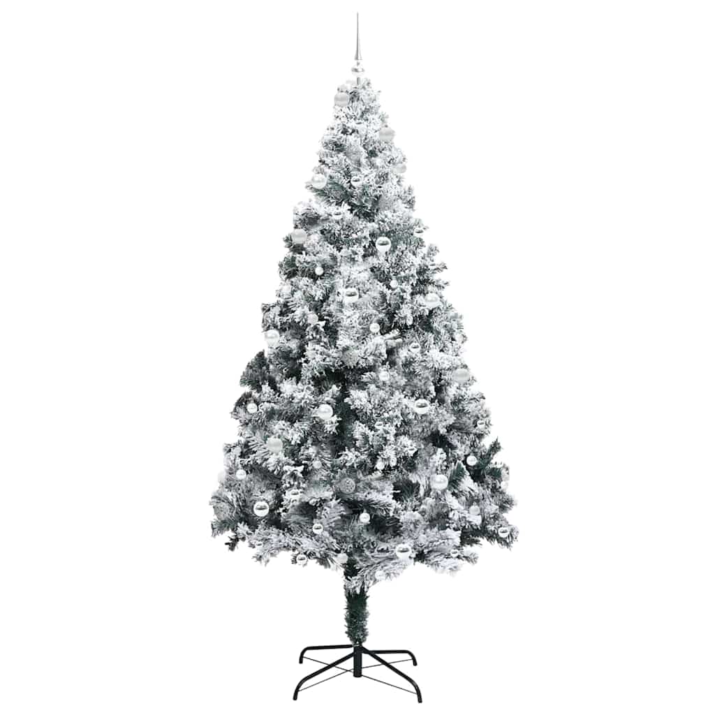Mű karácsonyfa 300 LED-del Fehér 240 cm PVC és Acél és Műanyag
