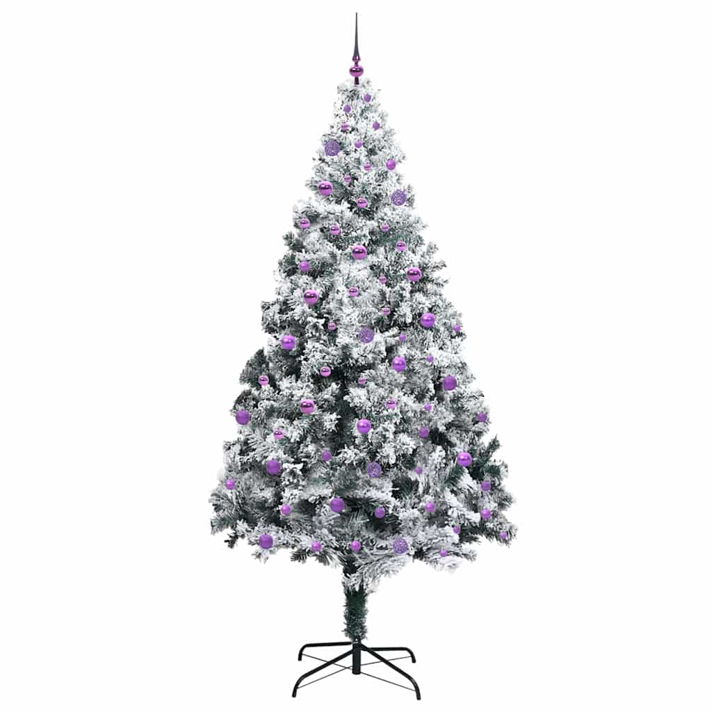 Mű karácsonyfa 300 LED-del Fehér 240 cm PVC és Acél és Műanyag
