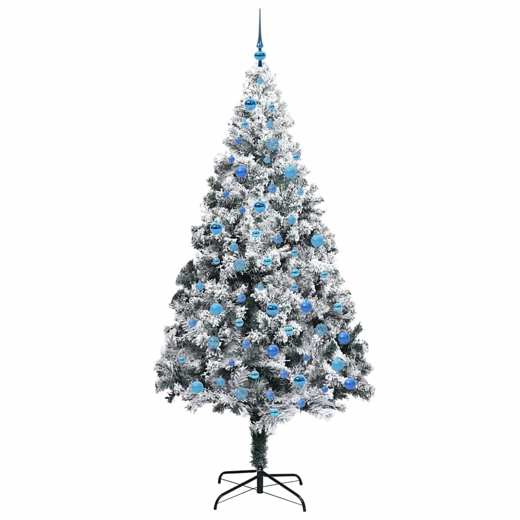 Mű karácsonyfa 300 LED-del Fehér 240 cm PVC és Acél és Műanyag