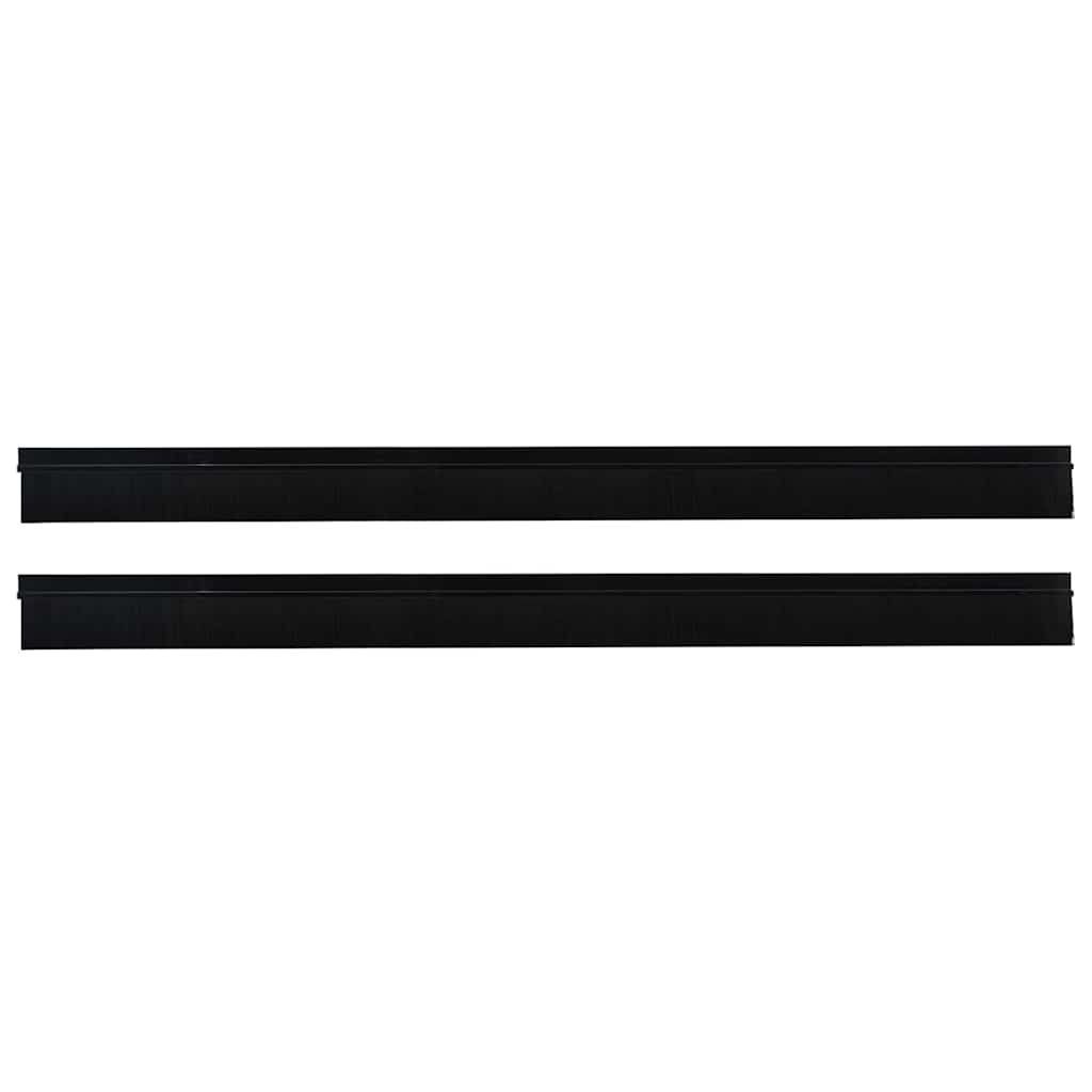 Öntapadó ajtó kefe tömítések 2 pcs Fekete 100 cm