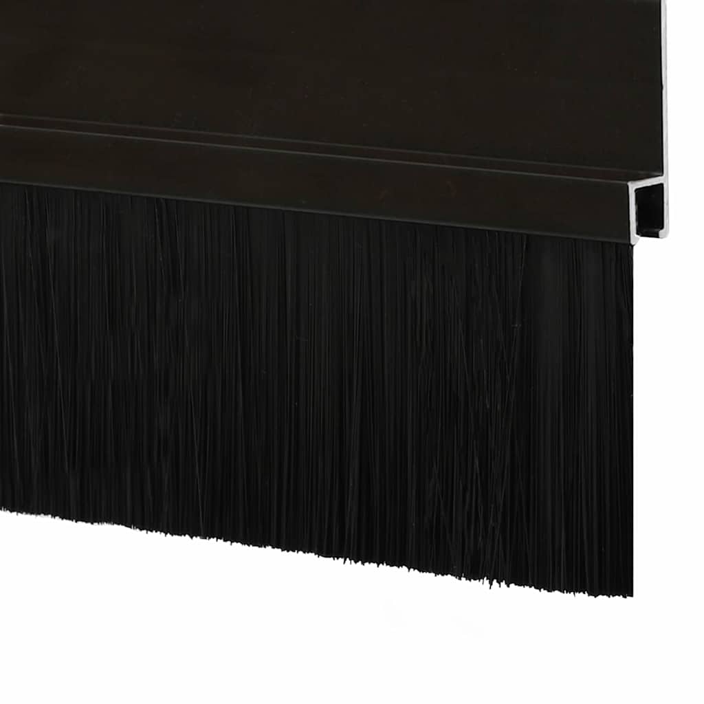 Öntapadó ajtó kefe tömítések 6 pcs Fekete 100 cm