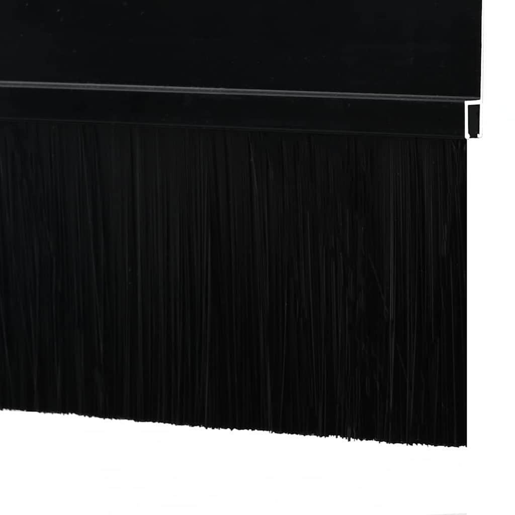 Öntapadó ajtó kefe tömítések 6 pcs Fekete 100 cm