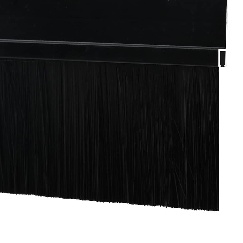 Öntapadó ajtó kefe tömítések 12 pcs Fekete 100 cm