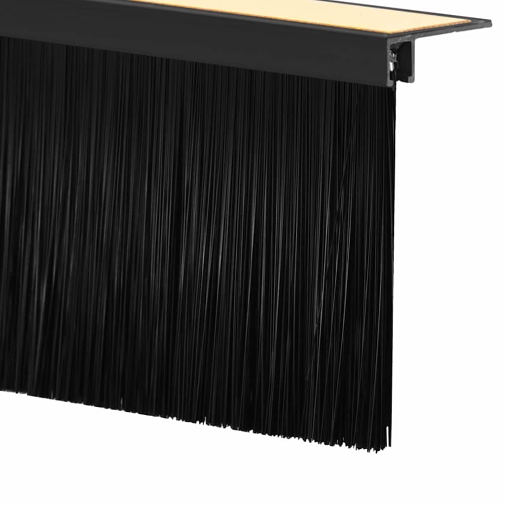 Öntapadó ajtó kefe tömítések 2 pcs Fekete 100 cm