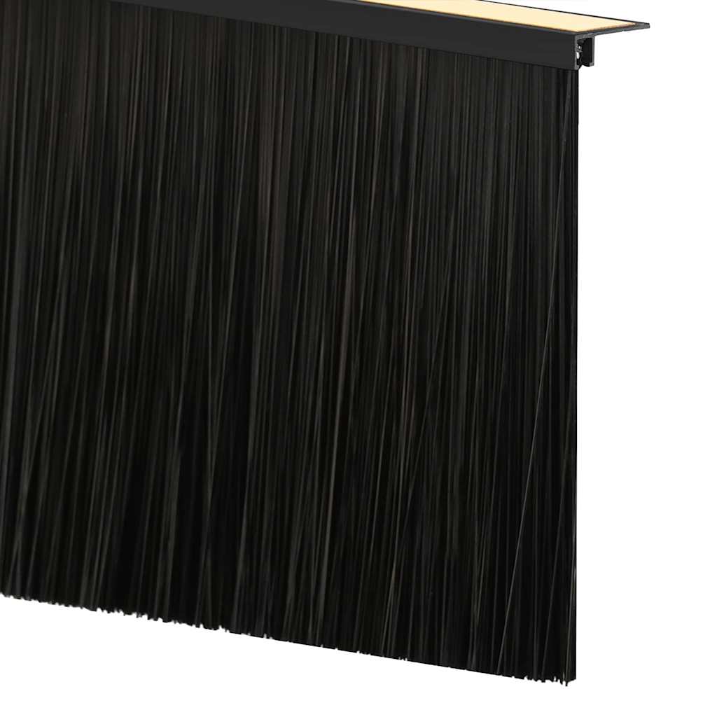 Öntapadó ajtó kefe tömítések 6 pcs Fekete 100 cm