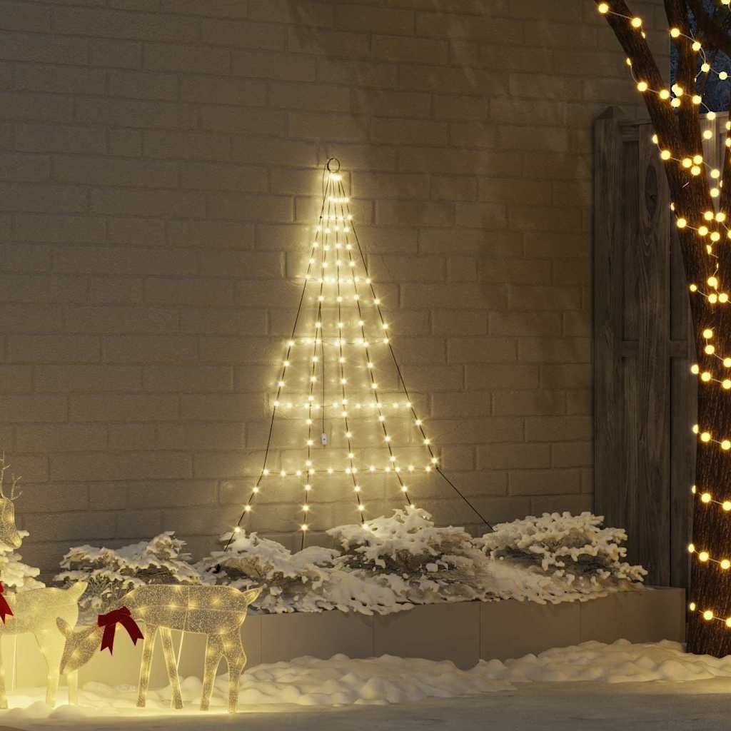 LED Karácsonyfák talajráccsal Meleg fehér 182 cm Fém