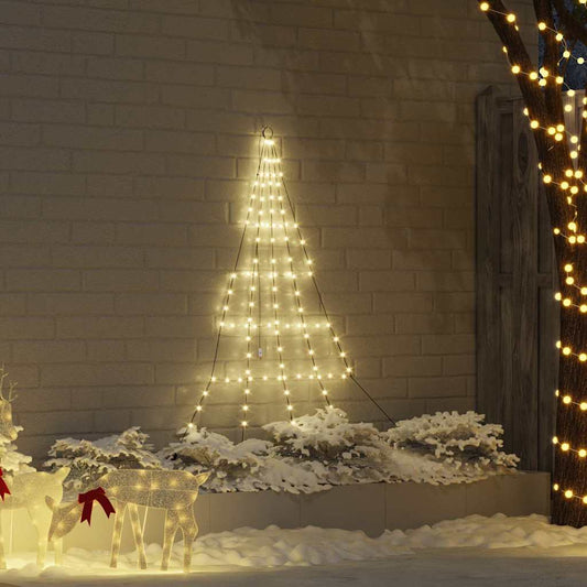 LED Karácsonyfák talajráccsal Meleg fehér 182 cm Fém