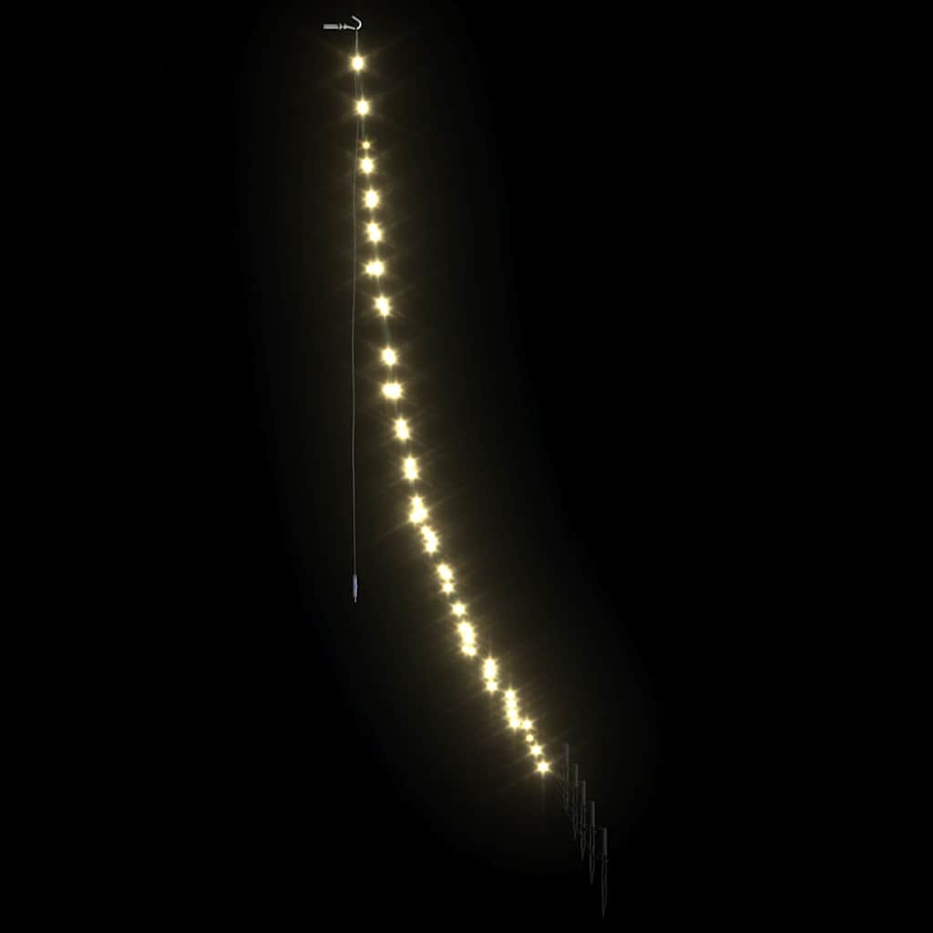 LED Karácsonyfák talajráccsal Meleg fehér 182 cm Fém