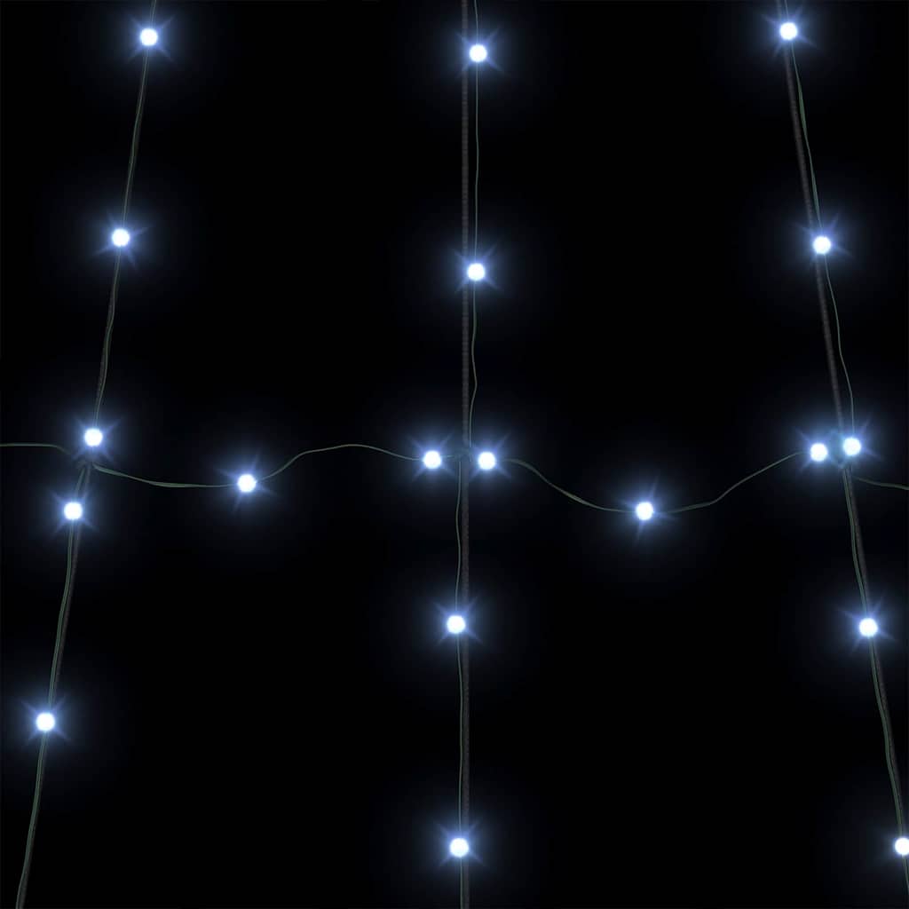 LED Karácsonyfák talajráccsal Hideg fehér 182 cm Fém