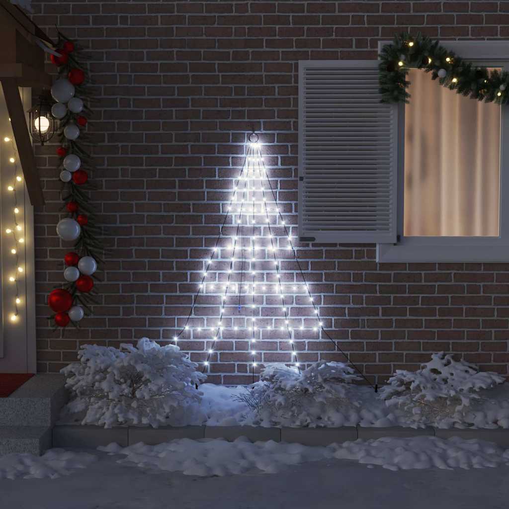 LED Karácsonyfák talajráccsal Hideg fehér 182 cm Fém