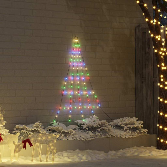 LED Karácsonyfák talajráccsal 112 LED-del Sokszínű 182 cm Fém
