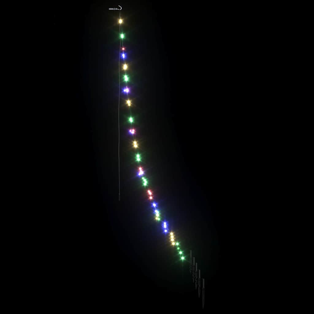 LED Karácsonyfák talajráccsal 112 LED-del Sokszínű 182 cm Fém