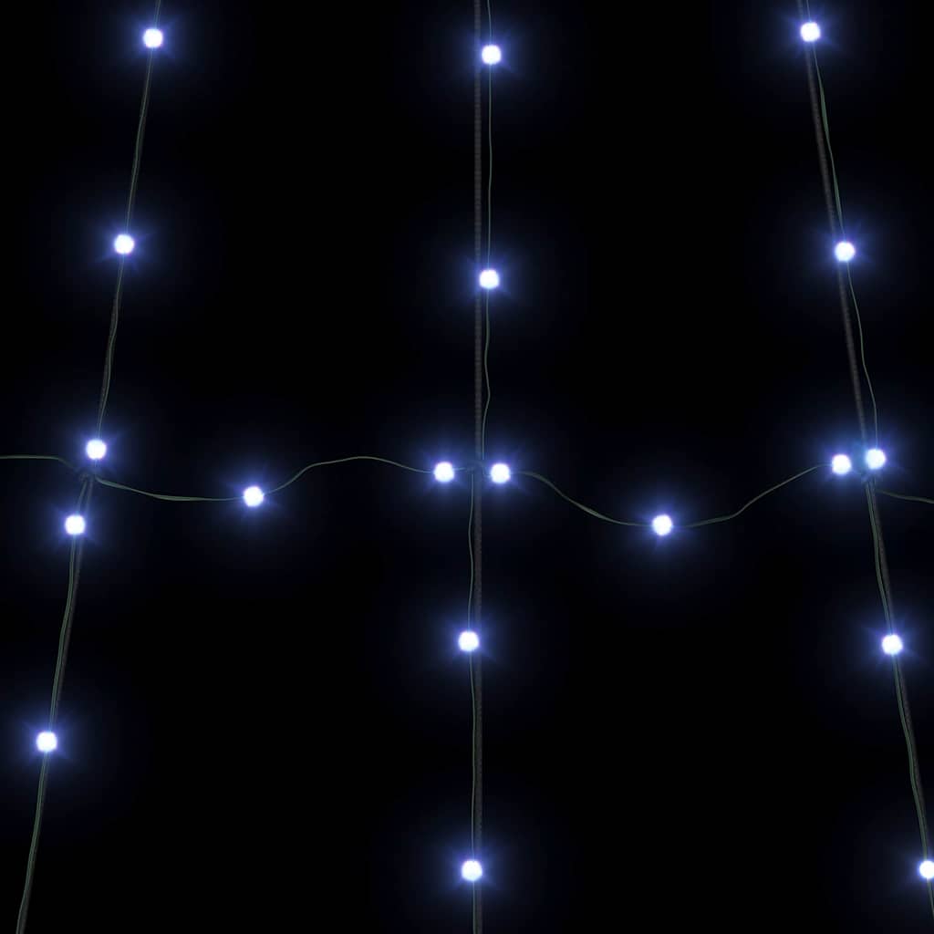LED Karácsonyfák talajráccsal 112 LED-del Kék 182 cm Fém