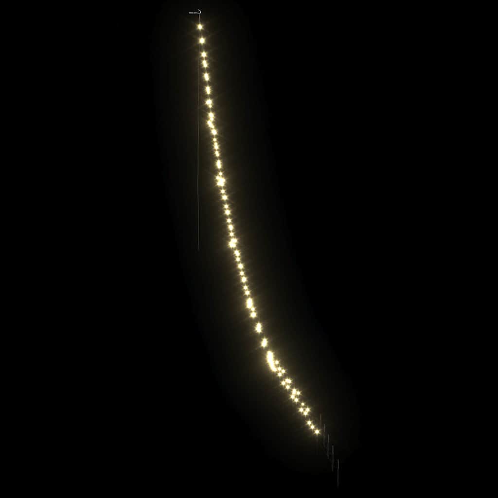 LED Karácsonyfák talajráccsal Meleg fehér 306 cm Fém