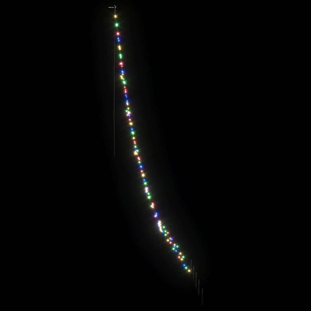 LED Karácsonyfák talajráccsal 168 LED-del Sokszínű 306 cm Fém