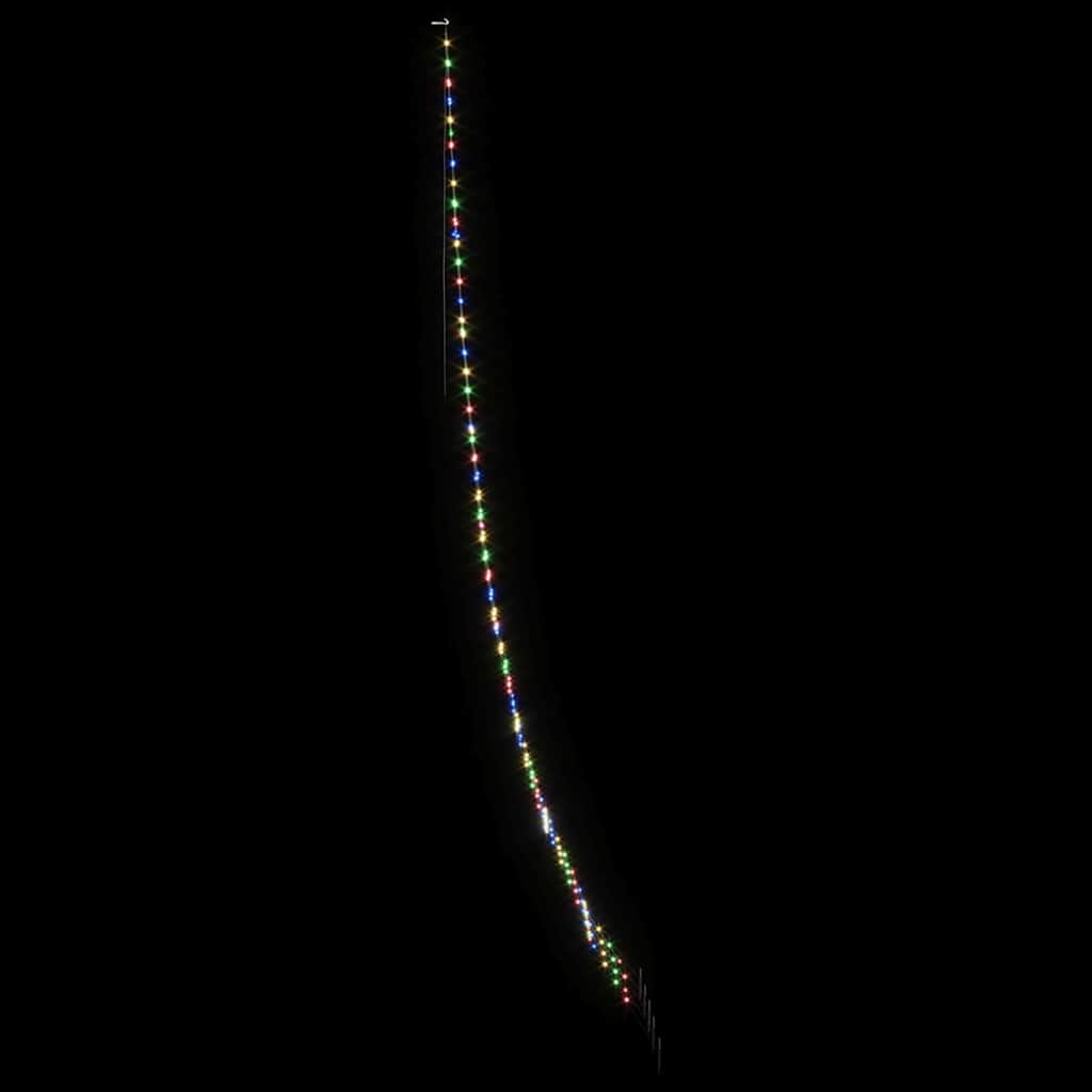 LED Karácsonyfák talajráccsal 276 LED-del Sokszínű 511 cm Fém