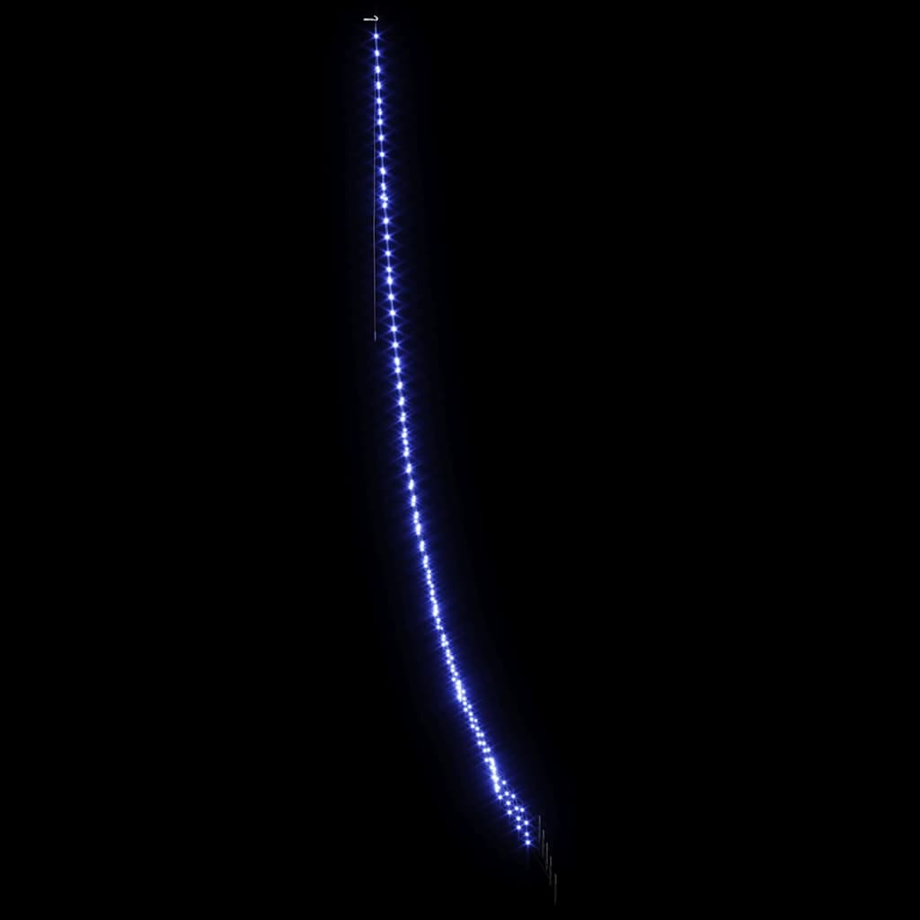 LED Karácsonyfák talajráccsal 276 LED-del Kék 511 cm Fém