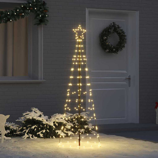 LED Karácsonyfák talajráccsal Meleg fehér 250 cm Vas