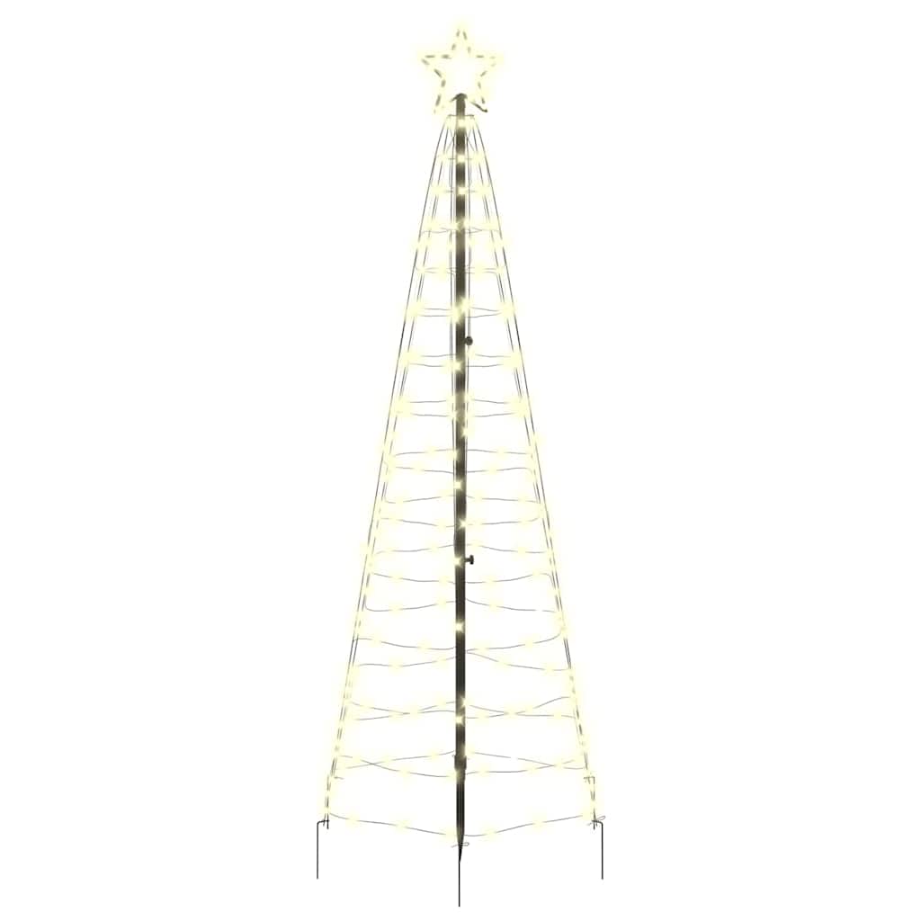 LED Karácsonyfák talajráccsal Meleg fehér 250 cm Vas