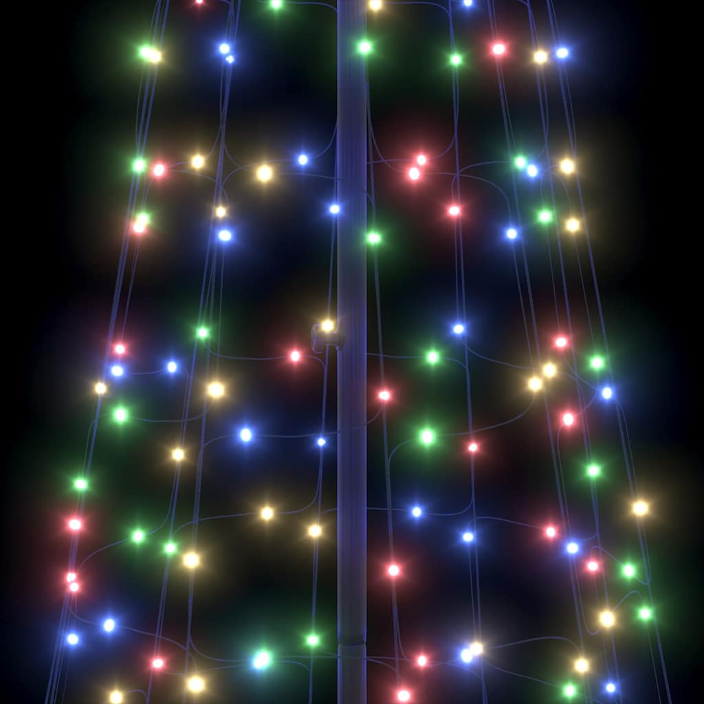 LED Karácsonyfák talajráccsal Sokszínű 400 cm Vas