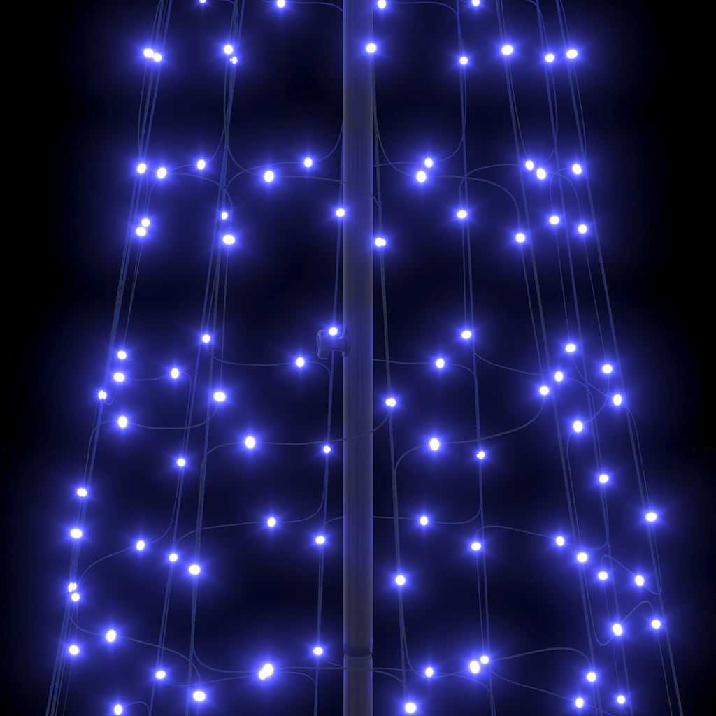 LED Karácsonyfák talajráccsal Kék 400 cm Vas