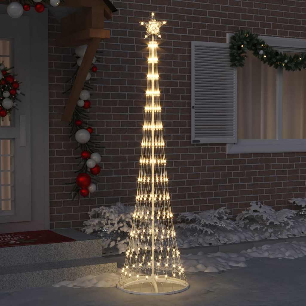 LED Karácsonyi Fenyő 290 LED-del Meleg fehér 250 cm Fém
