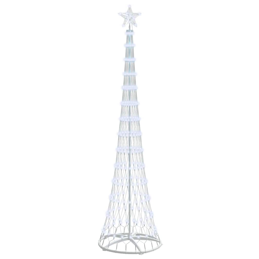LED Karácsonyi Fenyő 290 LED-del Hideg fehér 250 cm Fém