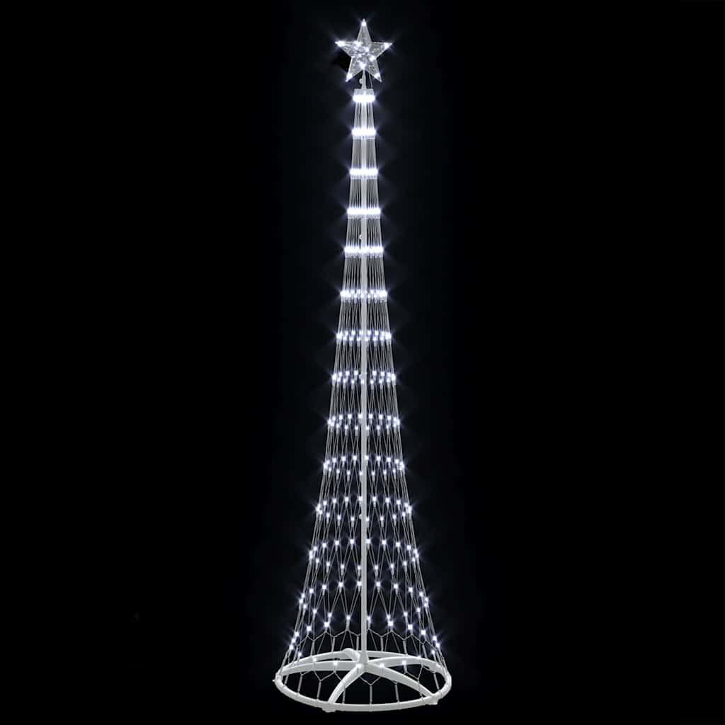 LED Karácsonyi Fenyő 290 LED-del Hideg fehér 250 cm Fém