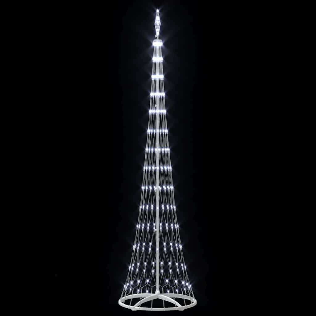 LED Karácsonyi Fenyő 290 LED-del Hideg fehér 250 cm Fém