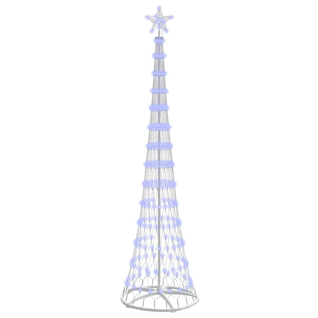 LED Karácsonyi Fenyő 290 LED-del állvánnyal Kék 250 cm Fém