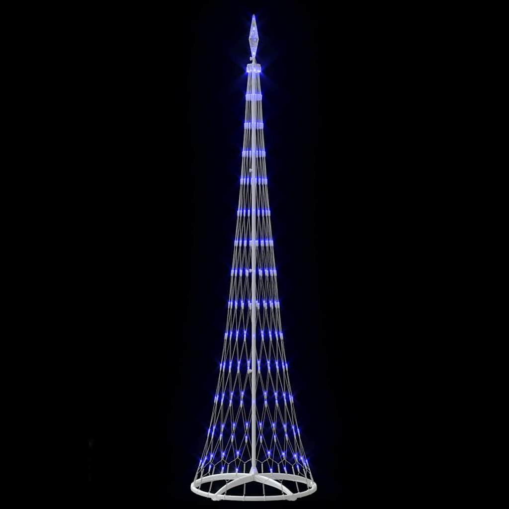 LED Karácsonyi Fenyő 290 LED-del állvánnyal Kék 250 cm Fém
