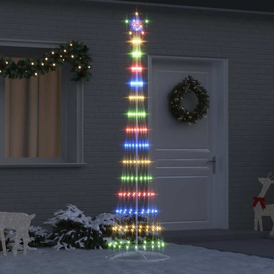 LED Karácsonyi Fenyő 290 LED-del állvánnyal Sokszínű 250 cm Fém