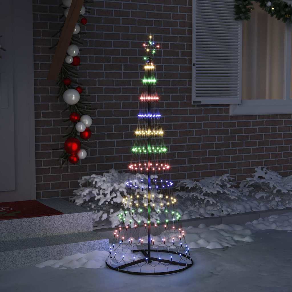 LED Karácsonyi Fenyő 230 LED-del Sokszínű 184,5 cm Fém