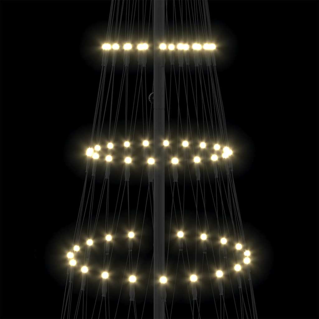 LED Karácsonyi Fenyő 295 LED-del Meleg fehér 250 cm Fém