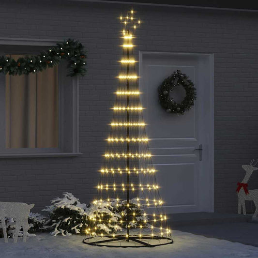 LED Karácsonyi Fenyő 295 LED-del Meleg fehér 250 cm Fém