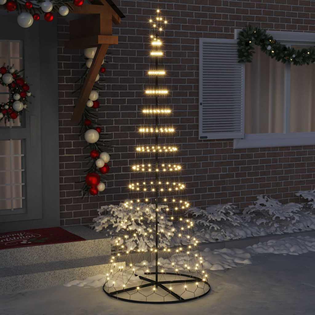 LED Karácsonyi Fenyő 295 LED-del Meleg fehér 250 cm Fém