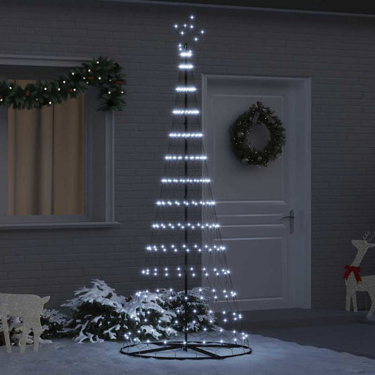 LED Karácsonyi Fenyő 295 LED-del Hideg fehér 250 cm Fém