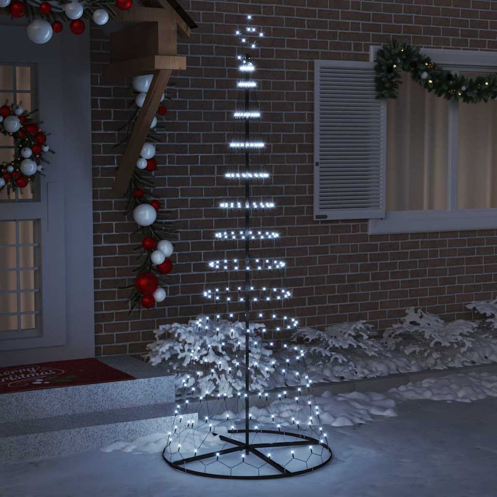 LED Karácsonyi Fenyő 295 LED-del Hideg fehér 250 cm Fém