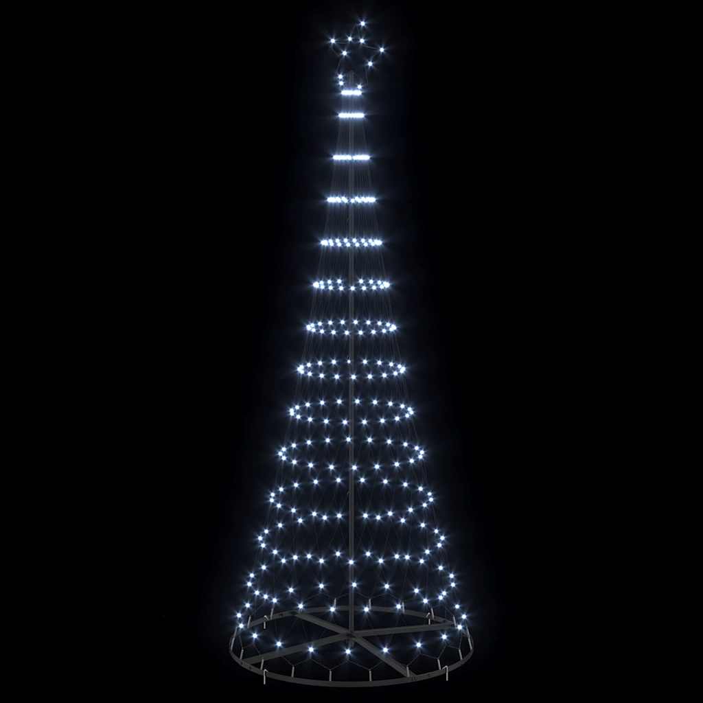 LED Karácsonyi Fenyő 295 LED-del Hideg fehér 250 cm Fém