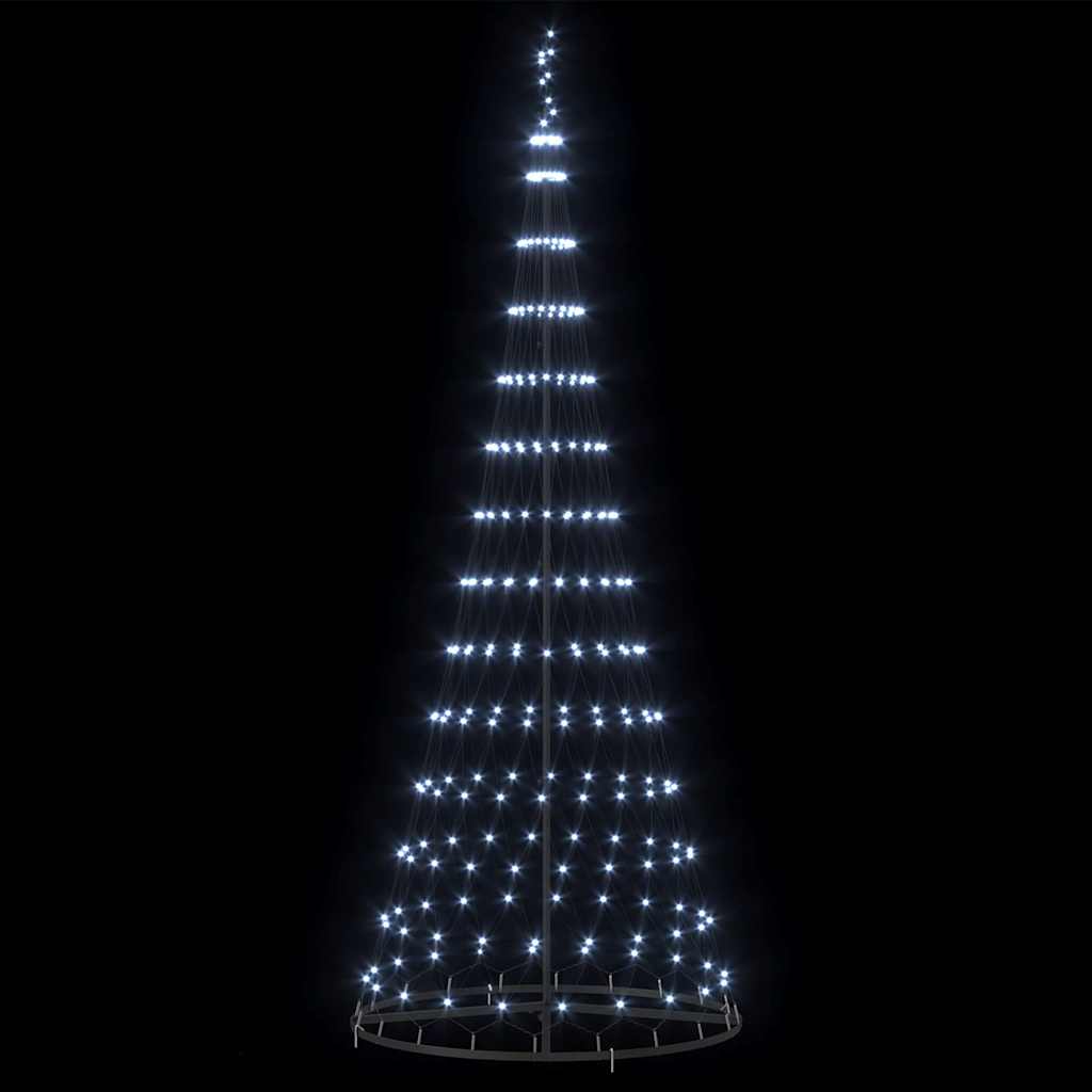 LED Karácsonyi Fenyő 295 LED-del Hideg fehér 250 cm Fém