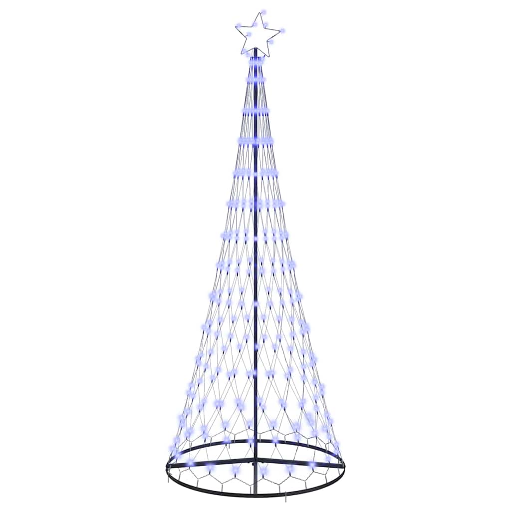 LED Karácsonyi Fenyő 295 LED-del állvánnyal Kék 250 cm Fém