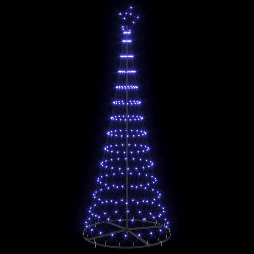 LED Karácsonyi Fenyő 295 LED-del állvánnyal Kék 250 cm Fém