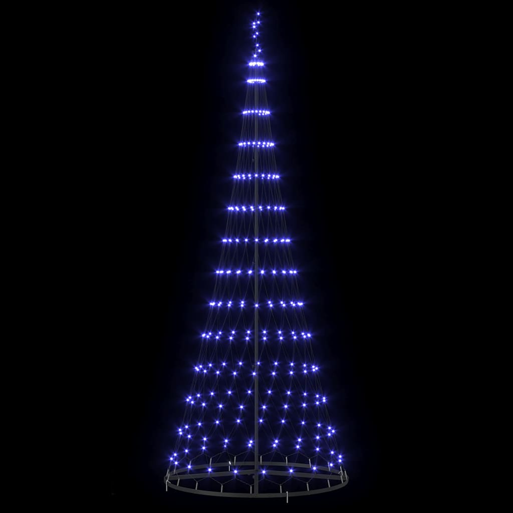 LED Karácsonyi Fenyő 295 LED-del állvánnyal Kék 250 cm Fém