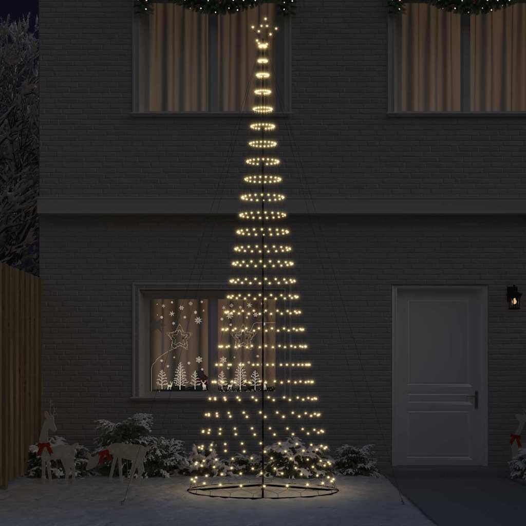 LED Karácsonyi Fenyő 555 LED-del Meleg fehér 500 cm Fém