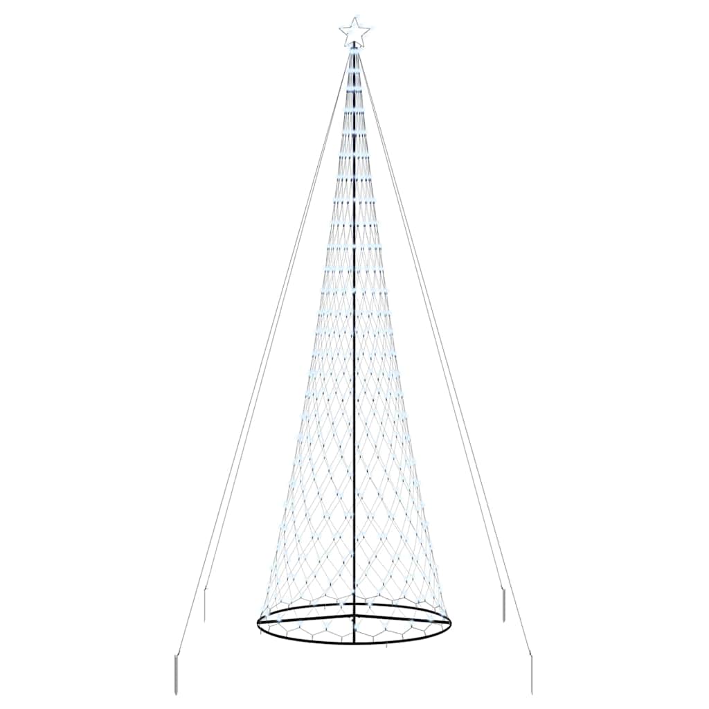 LED Karácsonyi Fenyő 555 LED-del Hideg fehér 500 cm Fém