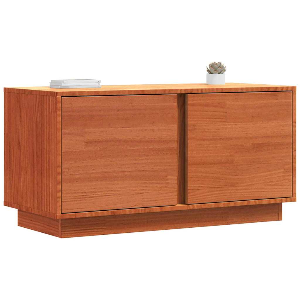 TV szekrény Faggyú barna 80 x 35 x 40,5 cm Tömör fenyőfa