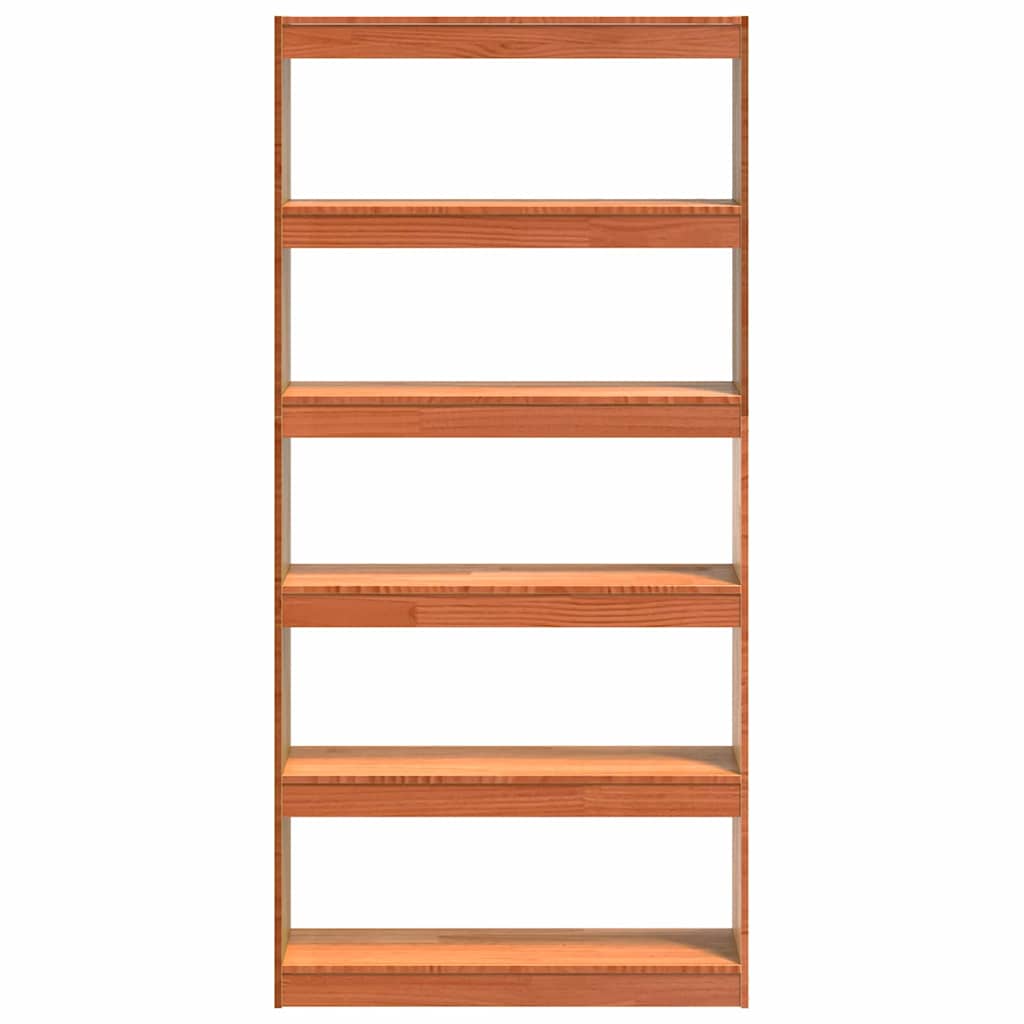 Könyvespolc Faggyú barna 80 x 30 x 167,5 cm Tömör fenyőfa