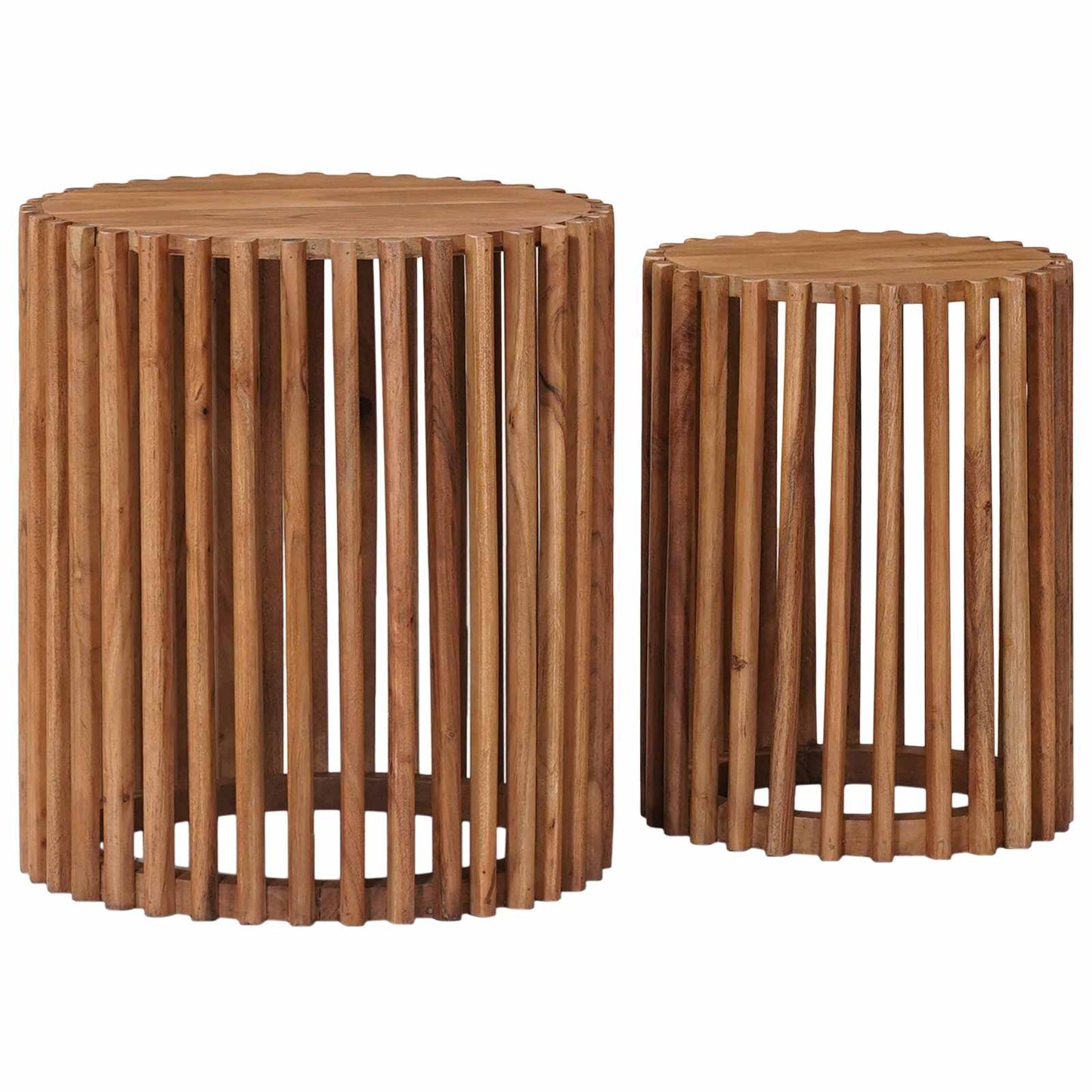 Kézműves Oldaltámasz Készlet 2 pcs Tökéletes Tömör Teak Barna