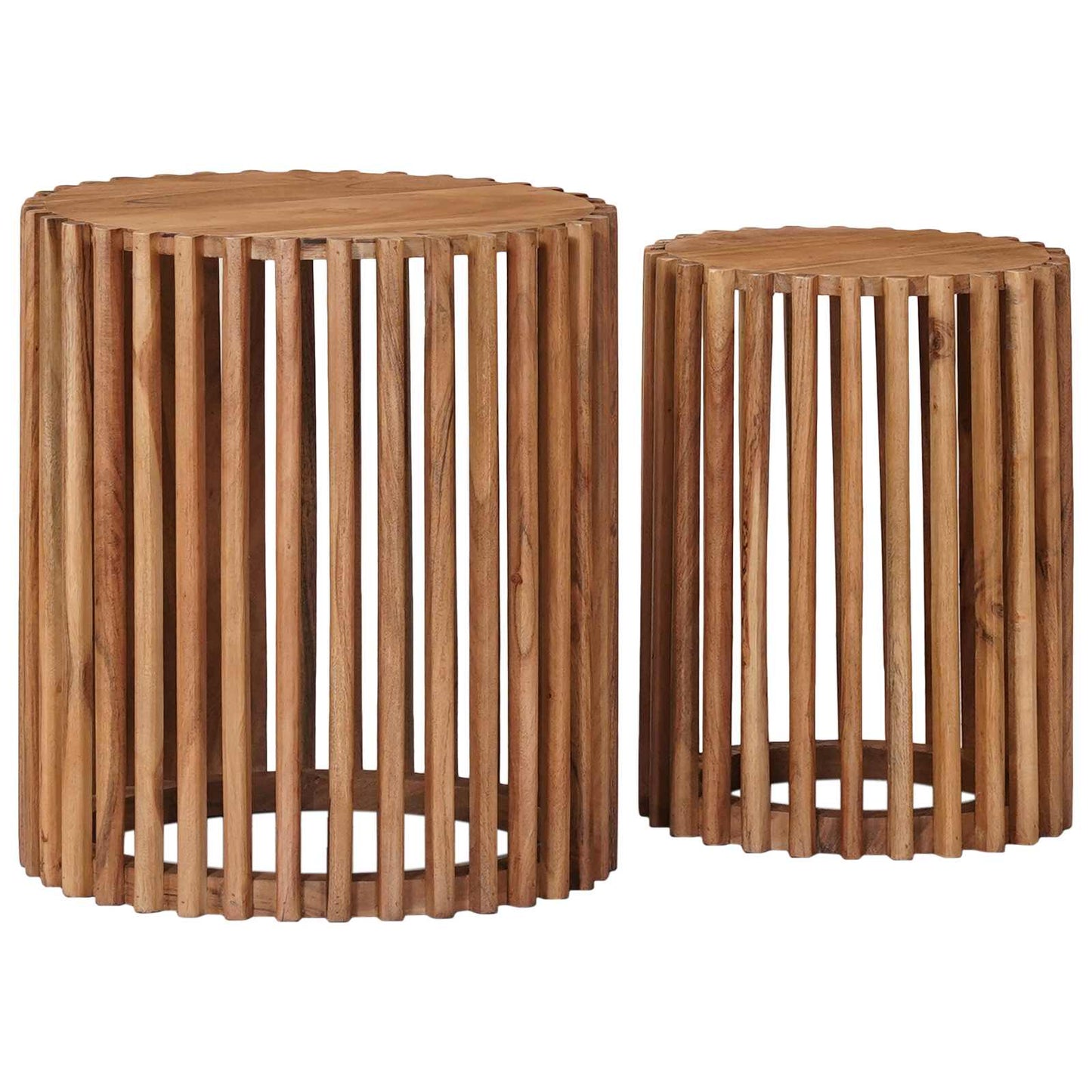 Kézműves Oldaltámasz Készlet 2 pcs Tökéletes Tömör Teak Barna